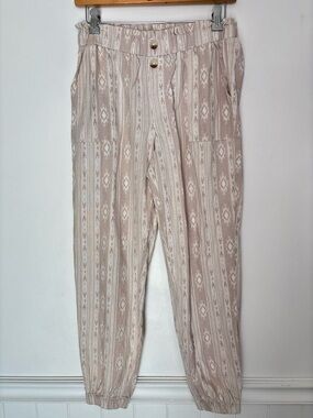 Rewash Linen Blend Joggers Pants W/ Pockets Size Small Southwestern Boho Cowgirl
